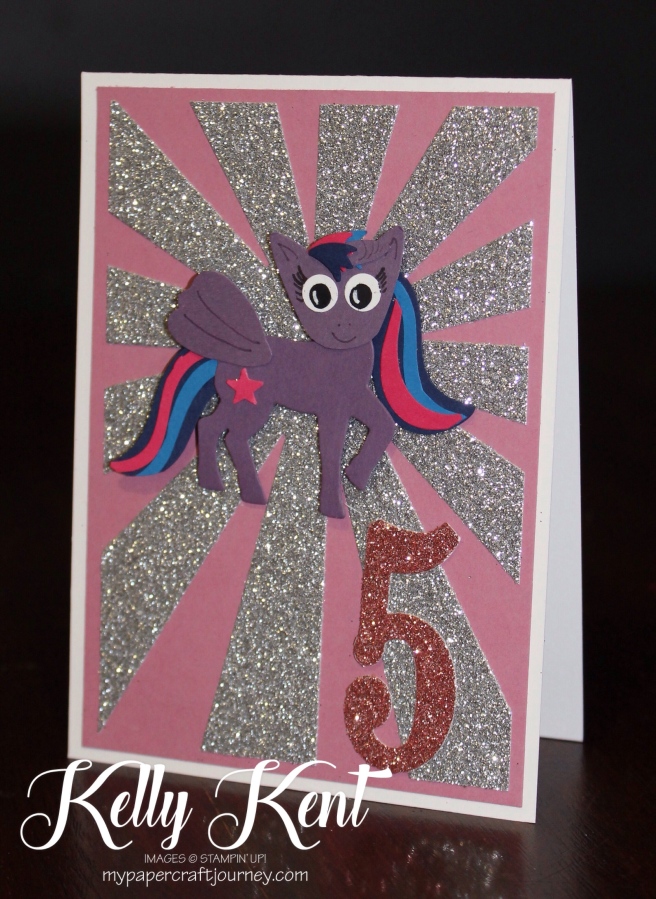My Little Pony - Twilight Sparkle using Stampin' Up! punches & dies. Kelly Kent - mypapercraftjourney.com.