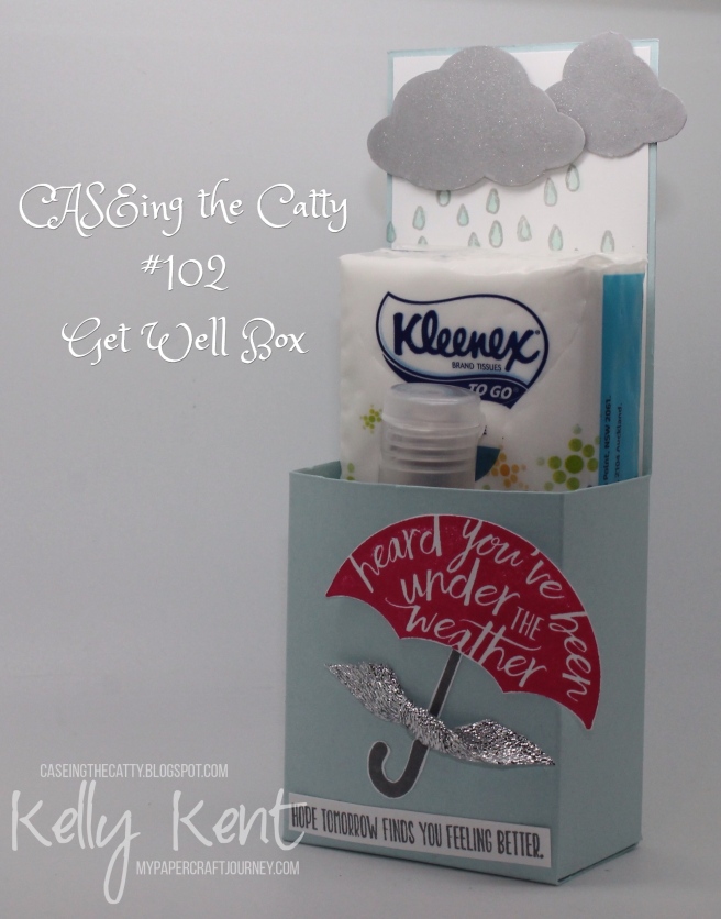 CASEing the Catty #102 - Get Well Gift Box. Kelly Kent - mypapercraftjourney.com.