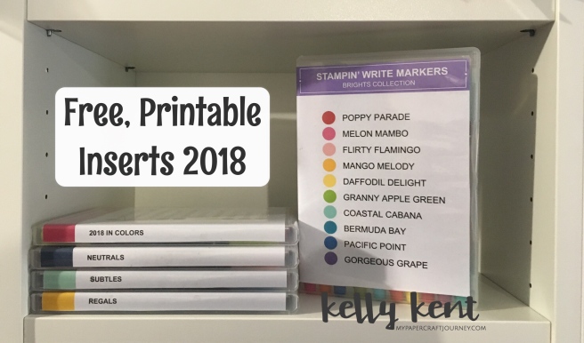 Free Printable Inserts for Stampin' Up! Markers | kelly kent